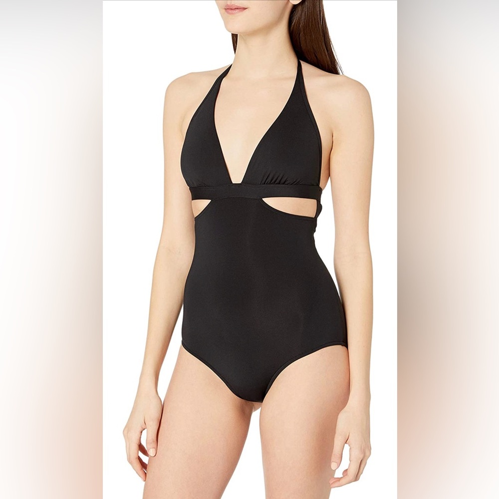 NWT  Anthropologie Seafolly One piece halter with cut outs Sz US12